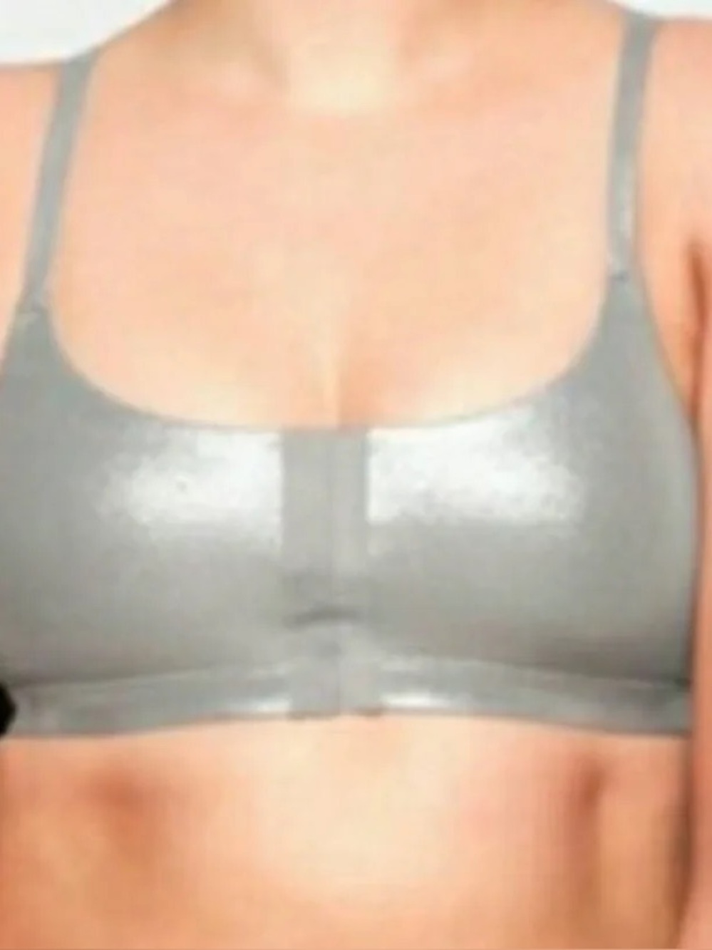 NWT Skims ADAPTIVE SCOOP BRALETTE silver metallic size 3X